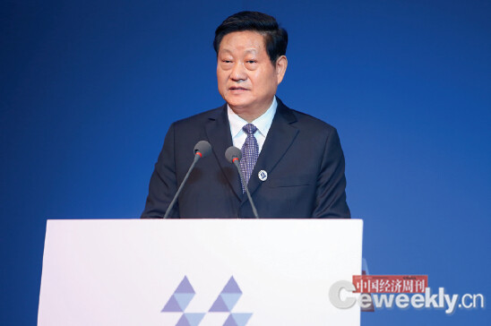 陕西省委书记赵正永发表演讲。