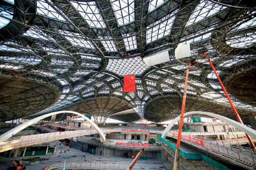 p81-正在建设中的北京大兴新机场内部面貌 视觉中国