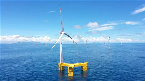 全球首台抗台风型漂浮式海上风电机组