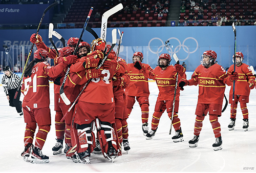 29 2022年2月6日，北京冬奥会女子冰球小组赛B组，中国2比1战胜日本。