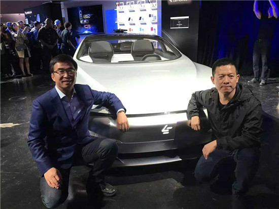 贾跃亭和乐视汽车联合创始人、乐视汽车全球副董事长丁磊