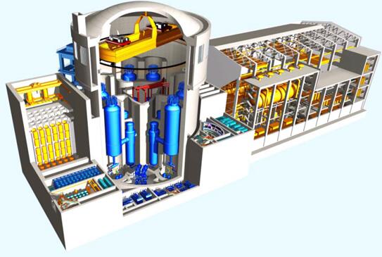 60万千瓦高温气冷堆核电站厂房立体剖面图