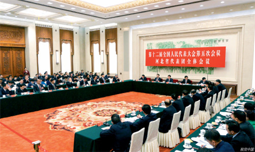 p35 3 月7 日，北京，第十二届全国人民代表大会第五次会议河北代表团全体会议开幕。