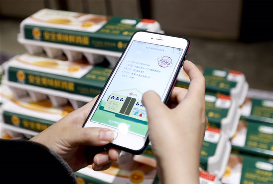 消费者只需通过手机淘宝“扫一扫”印在鸡蛋包装盒上的二维码——“追溯码”，就能准确查到鸡蛋的“前世今生”。