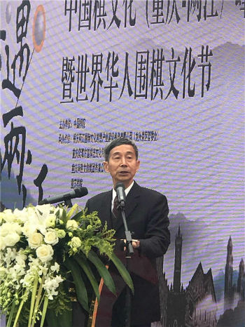 中国围棋协会主席王汝南在开幕式上致辞  夏一仁摄