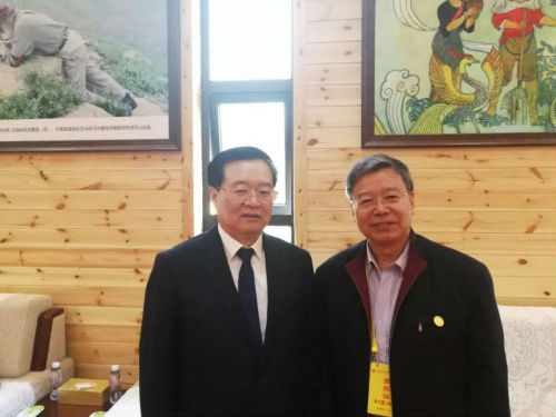 河南省委书记王国生（左）张希清（右）