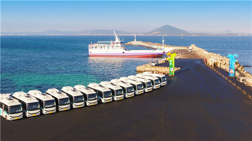 20台比亚迪电动巴士在韩国济州岛投入运营