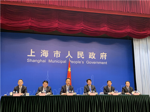 上海市政府新闻发布会现场（宋杰摄）