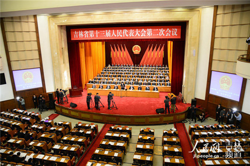 1月26日，吉林省第十三届人民代表大会第二次会议在长春开幕。李洋 摄