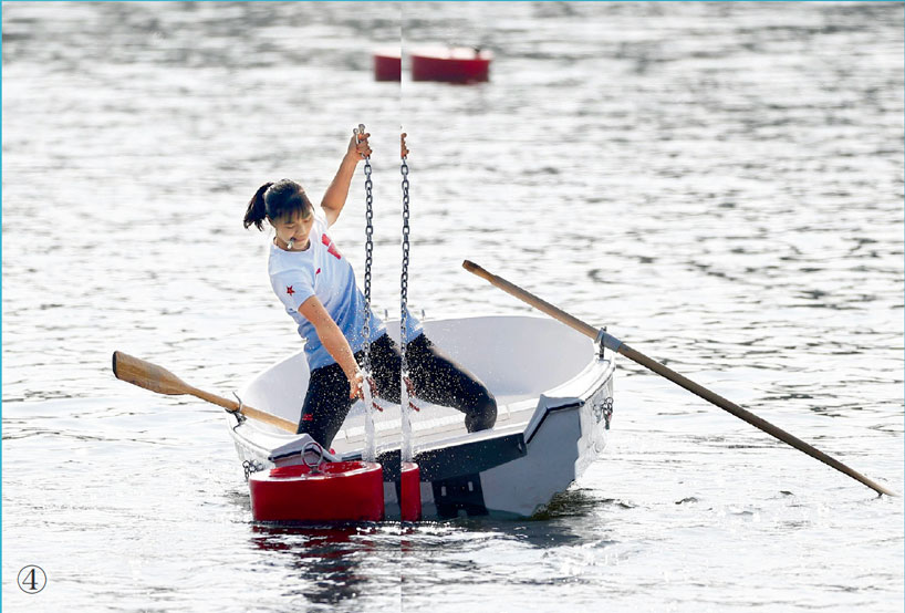 10月24日，中国选手李顺以3 分22 秒6、1375 分的成绩列海军五项赛事女子组航海技术单项第一名。