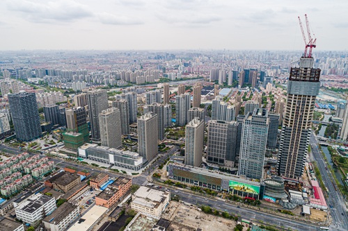 建设中的上海真如城市副中心
