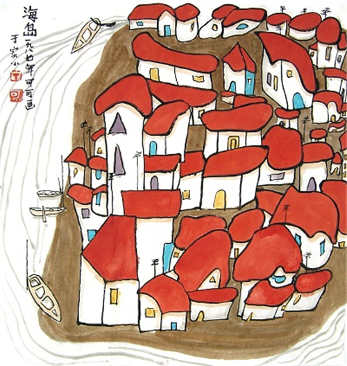 4、海岛 丁可可 画