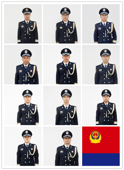列装警礼服从警之荣耀广东省梅州站派出所庆祝第二届中国人民警察节
