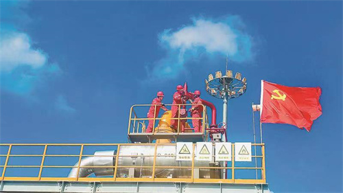 中国石油长庆油田采气二厂党员突击队进行冬供设备检修。杨洁 程琛