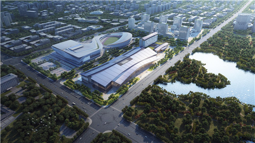 丽水国际会展中心项目装饰幕墙钢立柱首吊成功_宏观_宏观_经济网_国家